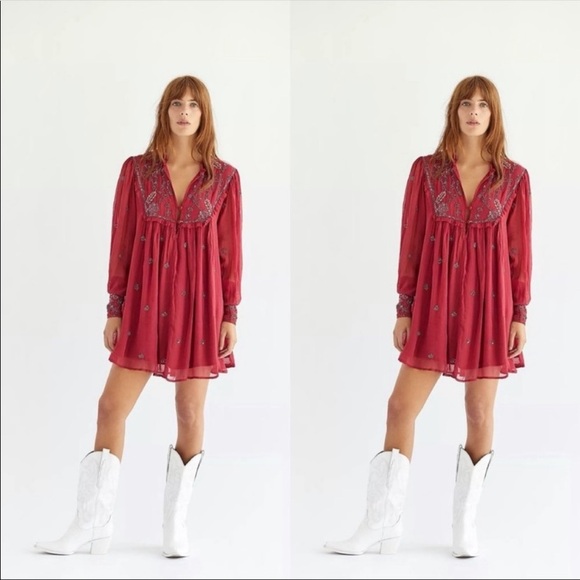 Free People Golden Sun Dress Size Lg. NWOT. Pockets! Make an offer! - Picture 9 of 12